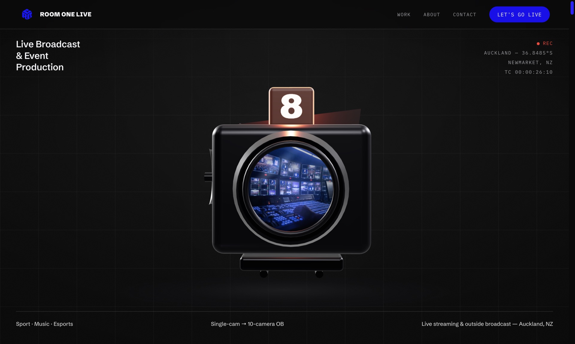 Room One Live homepage