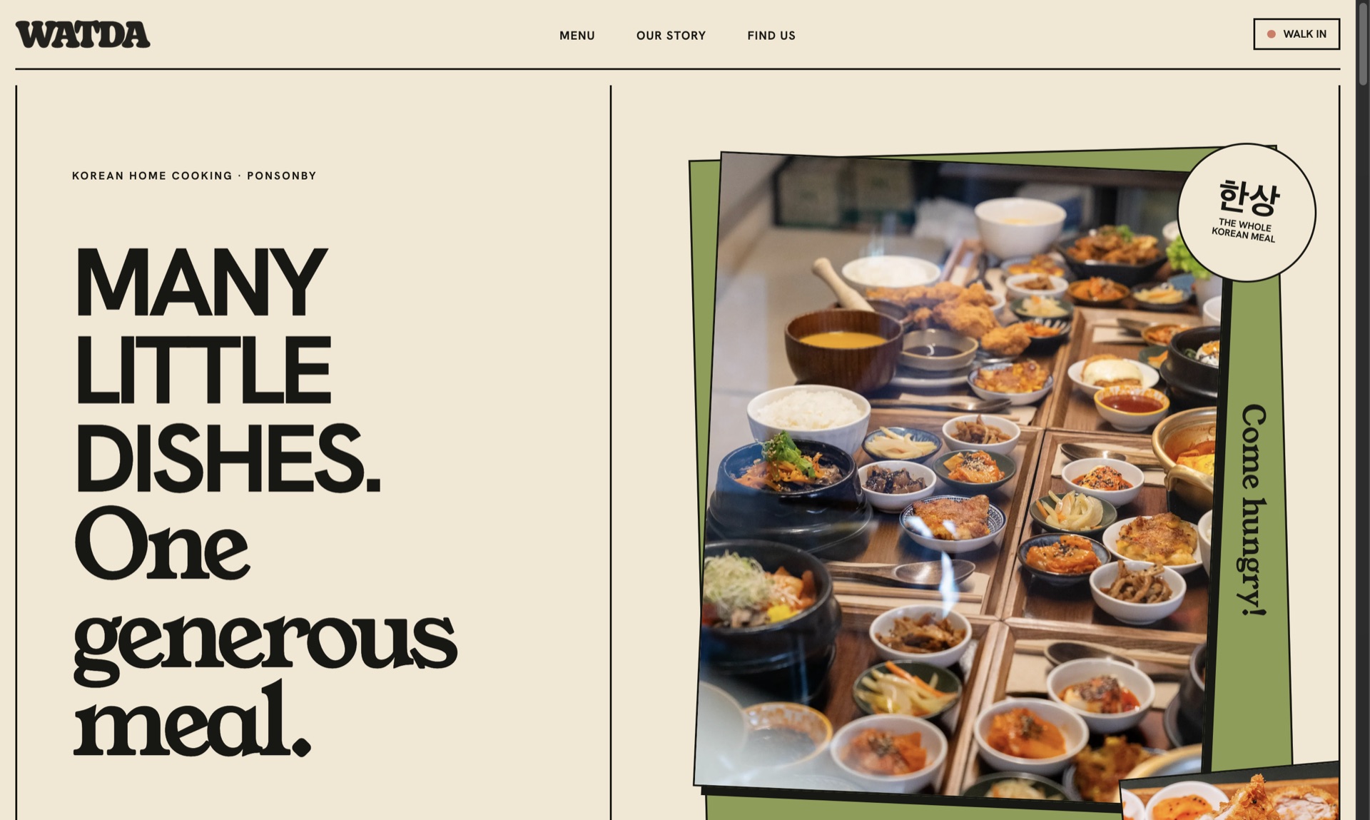 WATDA restaurant homepage